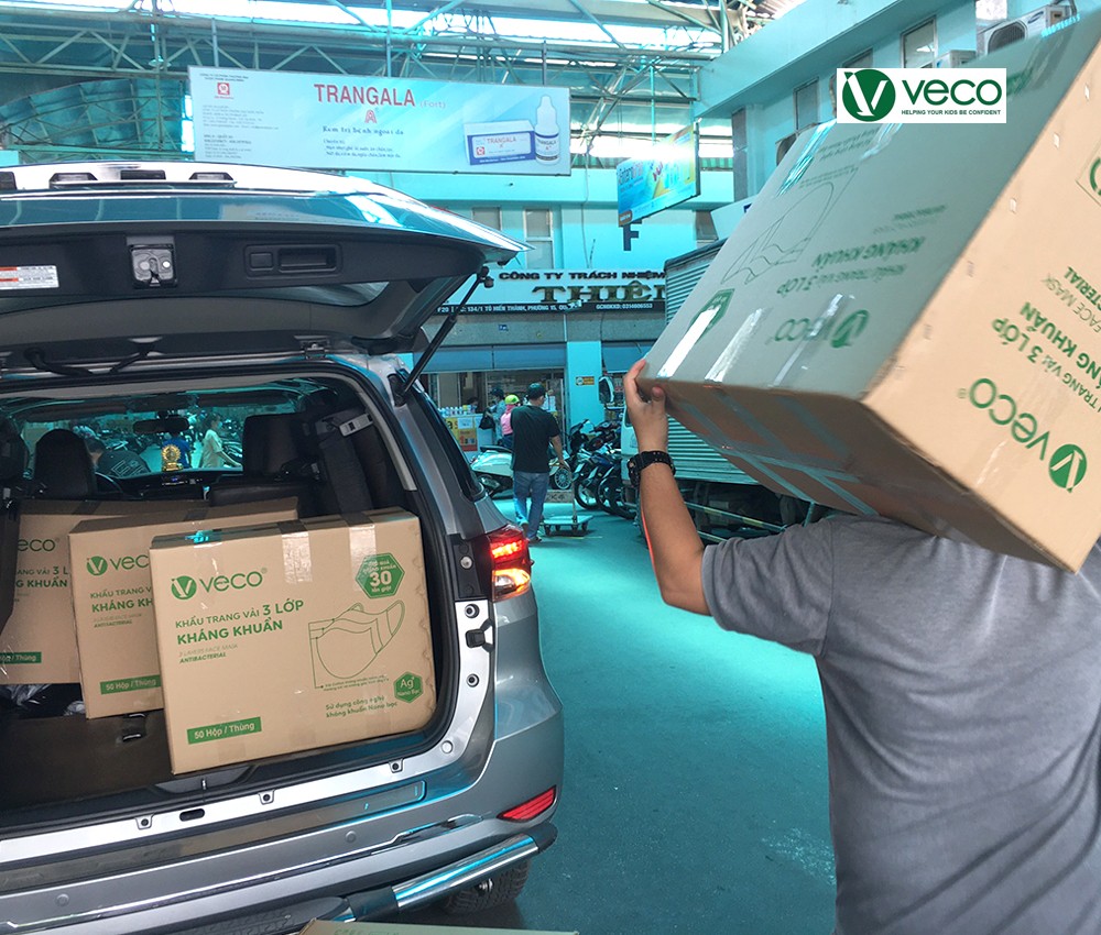 Khẩu trang vải kháng khuẩn Veco